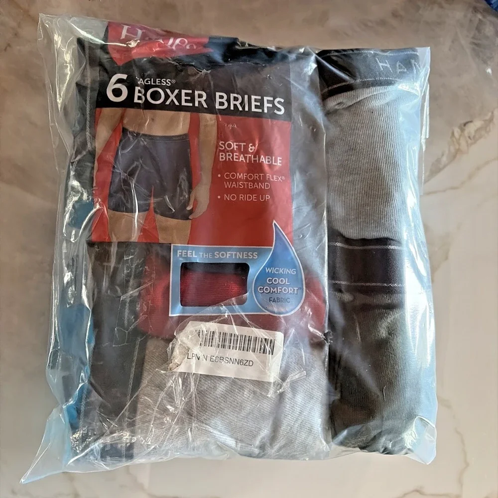 Hanes Tagless Boxer Briefs - Mens's Medium 32-34